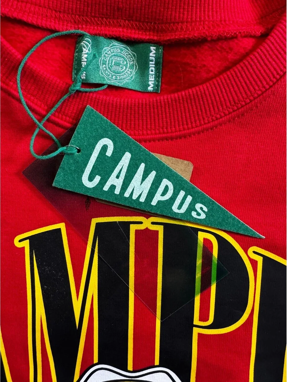 Campus Colors Red Graphic Sweatshirt Medium - Picture 3 of 4